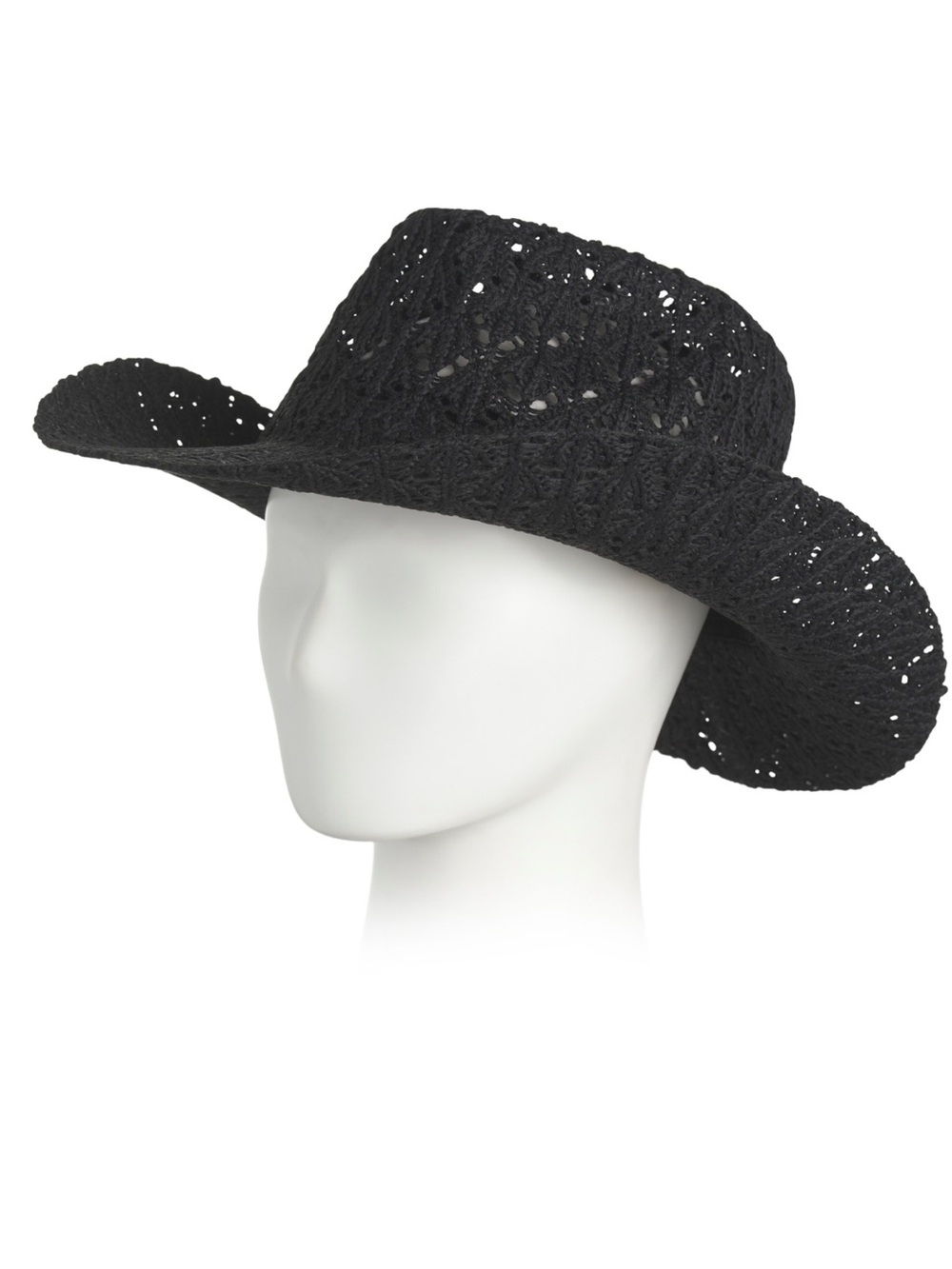 La Valentina Black Crochet Cowboy Hat